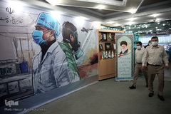 بازدید حجت الاسلام «محمدی گلپایگانی» از نمایشگاه دستاوردهای اجتماعی رزمایش همدلی برکت ستاد اجرایی فرمان امام(ره)