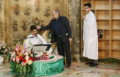 جزءخوانی قاریان نونهالان در حرم مطهر کریمه اهل‌بیت(س)