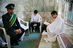 جزءخوانی قاریان نونهالان در حرم مطهر کریمه اهل‌بیت(س)