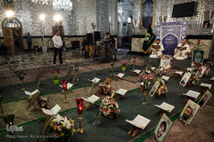 ترتیل خوانی قرآن کریم در حرم سیدالکریم(ع)