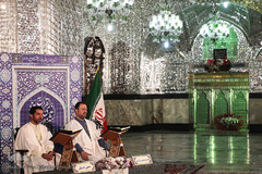 ترتیل خوانی قرآن کریم در حرم سیدالکریم(ع)