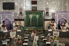 ترتیل خوانی قرآن کریم در حرم سیدالکریم(ع)