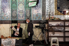 ترتیل خوانی قرآن کریم در حرم سیدالکریم(ع)