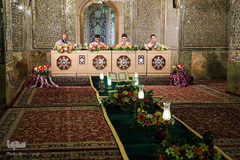 جزء خوانی قرآن کریم در حرم مطهر شاهچراغ (ع)