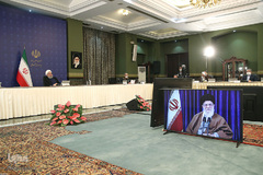 ارتباط تصویری رهبر انقلاب با ستاد ملی مبارزه با کرونا