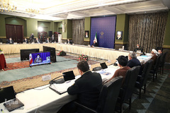 ارتباط تصویری رهبر انقلاب با ستاد ملی مبارزه با کرونا