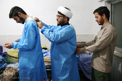 جشن میلاد امام مجتبی (ع) در کنار بیماران کرونایی