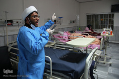 جشن میلاد امام مجتبی (ع) در کنار بیماران کرونایی