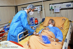 جشن میلاد امام مجتبی (ع) در کنار بیماران کرونایی