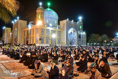 احیای شب بیست و یکم ماه مبارک رمضان در امامزاده حسین بن موسی الکاظم(ع) طبس
