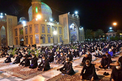 احیای شب بیست و یکم ماه مبارک رمضان در امامزاده حسین بن موسی الکاظم(ع) طبس