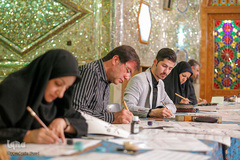 مشق شب قدر در حرم شاهچراغ(ع)