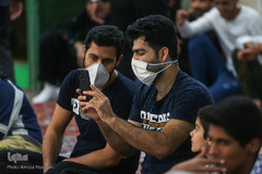 مراسم ختم قرآن در نماز تراویح نمازگزاران اهل تسنن مشهد