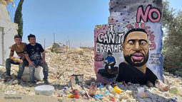 اعتراضات مردم شهر ادلب، کشور سوریه در محکومیت قتل«جورج فلوید» شهروند سیاهپوست این کشور توسط پلیس نژادپرست  آمریکا