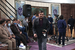 نیما نکیسا، سنگربان سابق تیم ملی فوتبال در آیین نکوداشت روز ملی فرهنگ پهلوانی و ورزش زورخانه ای