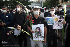 مراسم تشییع پیکر مطهر شهید مدافع حرم «جواد الله‌کرم» در محله مهرآباد جنوبی