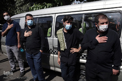 مراسم تشییع پیکر مطهر شهید مدافع حرم «جواد الله‌کرم» در محله مهرآباد جنوبی