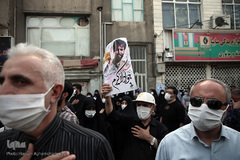 مراسم تشییع پیکر مطهر شهید مدافع حرم «جواد الله‌کرم» در محله مهرآباد جنوبی