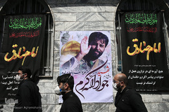 مراسم تشییع پیکر مطهر شهید مدافع حرم «جواد الله‌کرم» در محله مهرآباد جنوبی