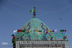 گنبد آستان مقدس امامزاده صالح(ع) از فرزندان بلافصل حضرت امام موسی کاظم(ع) و برادر امام رضا(ع) در میدان تجریش