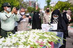 استقبال از پیکر شهید «نسیم افغانی» در فرودگاه شهید هاشمی نژاد مشهد