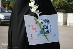 استقبال از پیکر شهید «نسیم افغانی» در فرودگاه شهید هاشمی نژاد مشهد