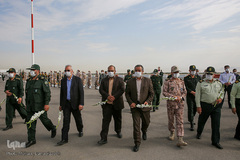 استقبال از پیکر شهید «نسیم افغانی» در فرودگاه شهید هاشمی نژاد مشهد