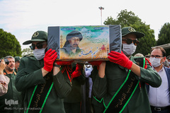 استقبال از پیکر شهید «نسیم افغانی» در فرودگاه شهید هاشمی نژاد مشهد