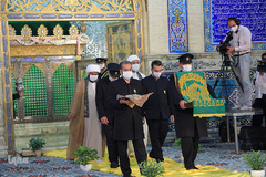جشن میلاد امام رضا در امامزاده سیدجعفر محمد (ع) یزد‎