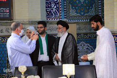 جشن میلاد امام رضا در امامزاده سیدجعفر محمد (ع) یزد‎