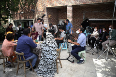 بازدید شیخ اکبری، مدیر شبکه قرآن و معارف سیما از پشت صحنه مجموعه تلویزیونی «یکی بود، یکی نبود»