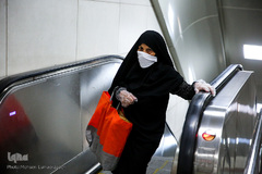 قطار شهری مشهد در روزهای «ماسک اجباری»