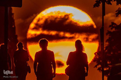 ابرها در غروب خورشید مسکو