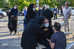 مراسم تشییع دومین پزشک شهید مدافع سلامت در تبریز