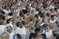 دعای عرفه حجاج ایرانی در صحرای عرفات