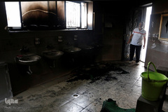 مسجد «البر الاحسان» شهر «بیره» کرانه باختری رود اردن در آتش کینه صهیونیستها