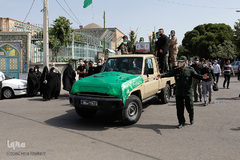 تشییع شهید بسیجی امیرحسین علیخانی در قزوین