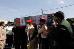 تشییع شهید بسیجی امیرحسین علیخانی در قزوین