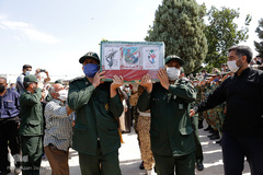 تشییع شهید بسیجی امیرحسین علیخانی در قزوین