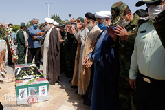 تشییع شهید بسیجی امیرحسین علیخانی در قزوین