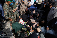 تشییع شهید بسیجی امیرحسین علیخانی در قزوین