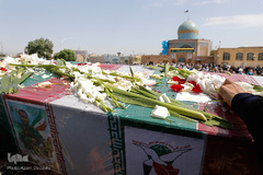 تشییع شهید بسیجی امیرحسین علیخانی در قزوین