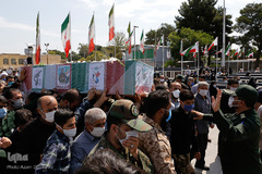 تشییع شهید بسیجی امیرحسین علیخانی در قزوین