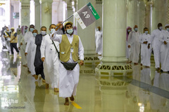 طواف وداع حجاج بیت االله الحرام در آخرین روز حج تمتع ۱۴۴۱