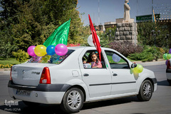 حرکت کاروان شادی عید غدیر در همدان