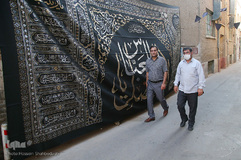 بازار پرچم سیاه محرم در شهر مقدس قم