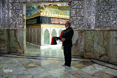 آیین تعویض پرچم و اقامه عزا در حرم حضرت معصومه(س)