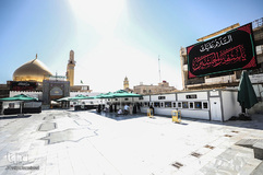 سیاه پوش شدن حرمین شریفین عسکریین در آستانه ماه محرم