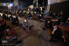 عزاداری شب سوم محرم در میدان امام حسین(ع)