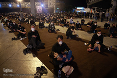 عزاداری شب سوم محرم در میدان امام حسین(ع)